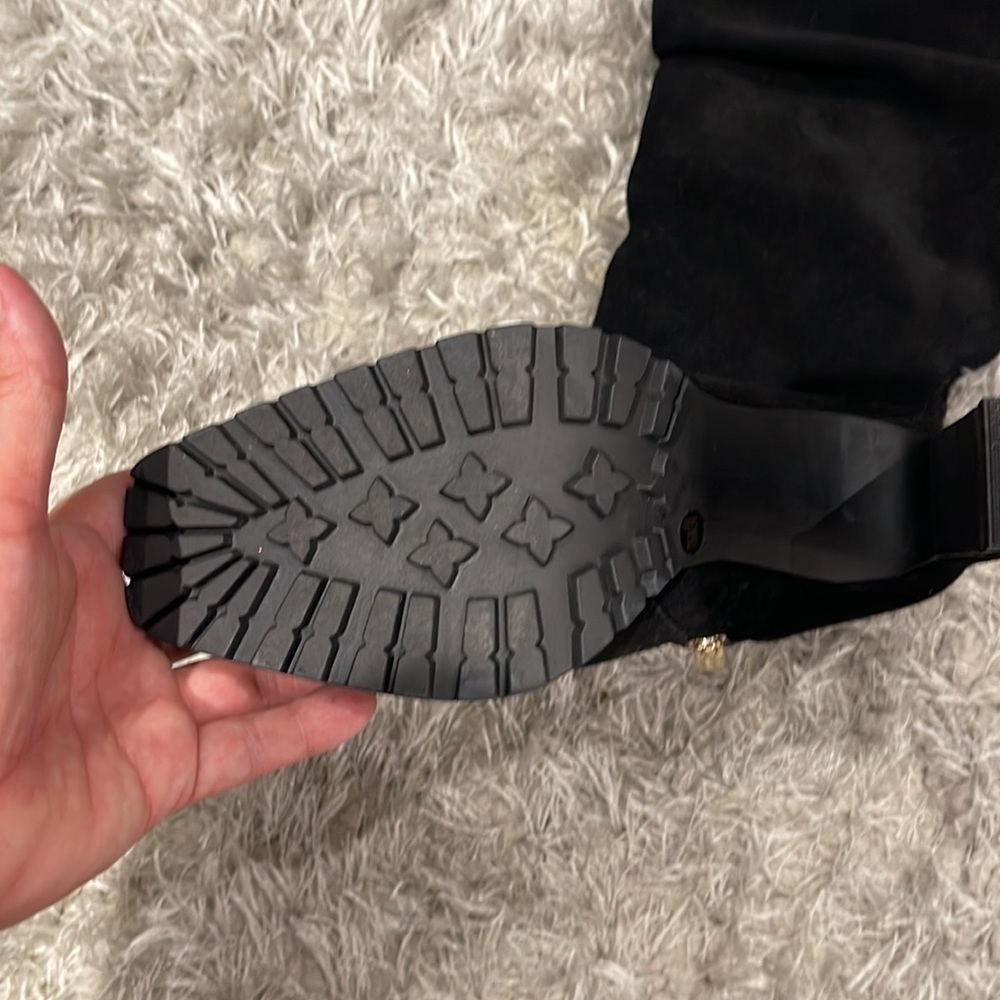 EUC SUEDE HIGH HEEL BOOTS - Picture 2 of 4